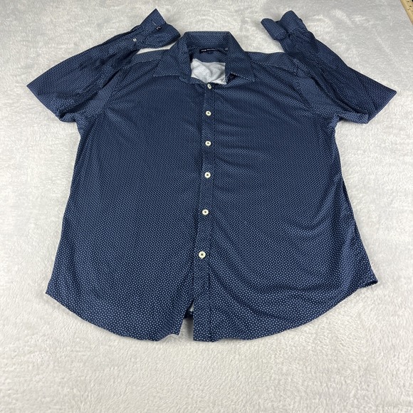 Jack Maverick Other - JACK MAVERICK Men's L Blue with White/Blue Patten Button Down Long Sleeve Casual